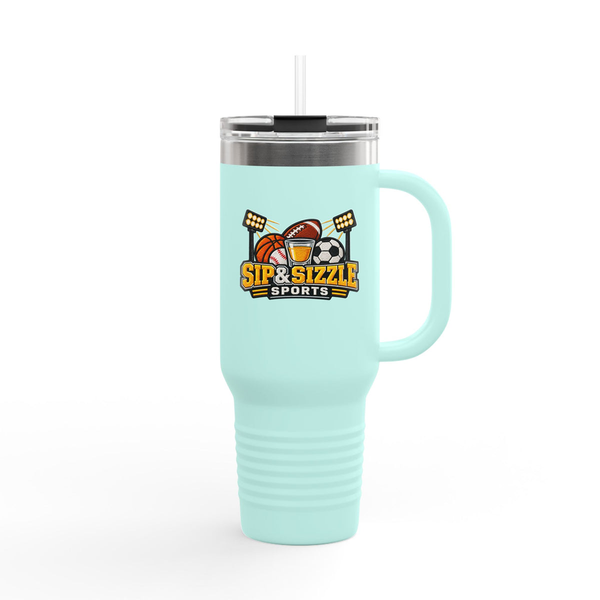 Sports Logo 40oz Insulated Travel Mug - 'Sip & Sizzle' Cold/Hot Tumbler