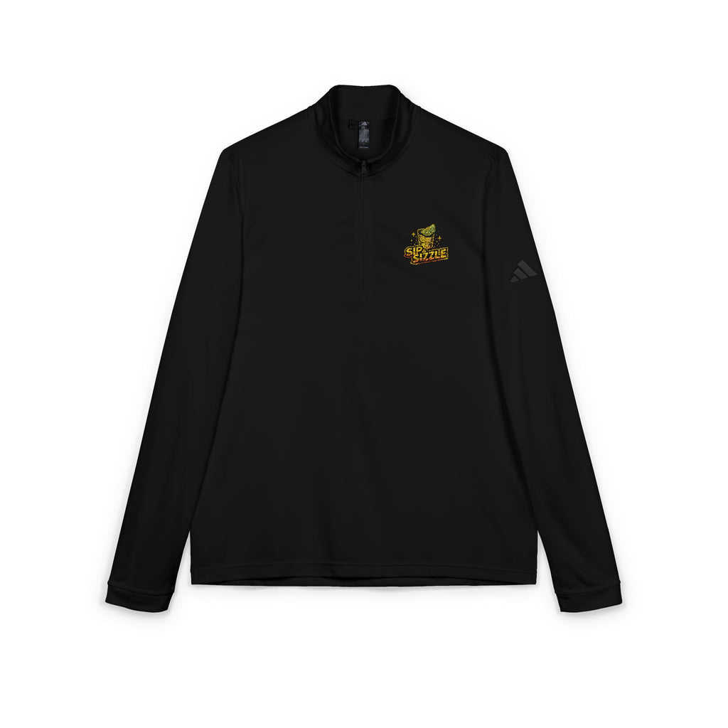 Embroidered Cheetah Patch Quarter-Zip Pullover