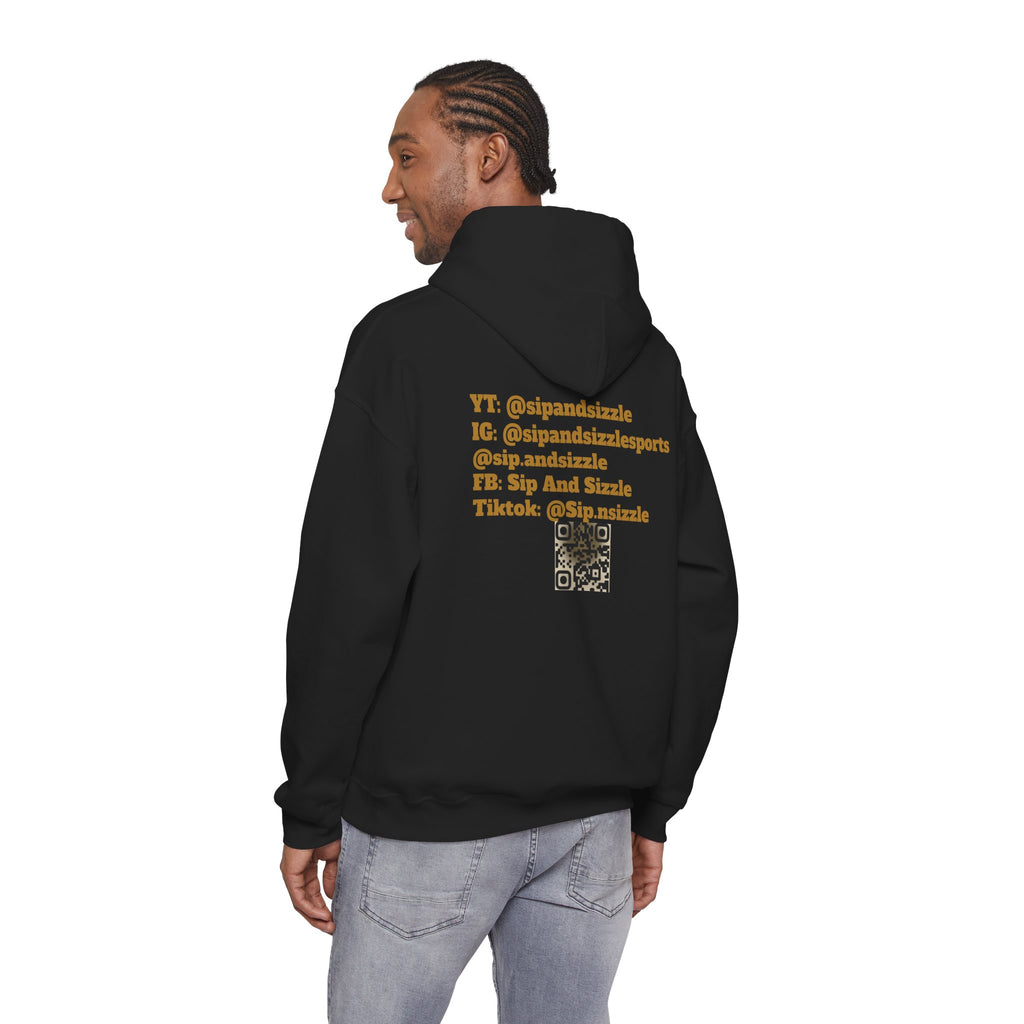 Copy of Sip & Sizzle Sports Hoodie — Sports Podcast Logo Pullover
