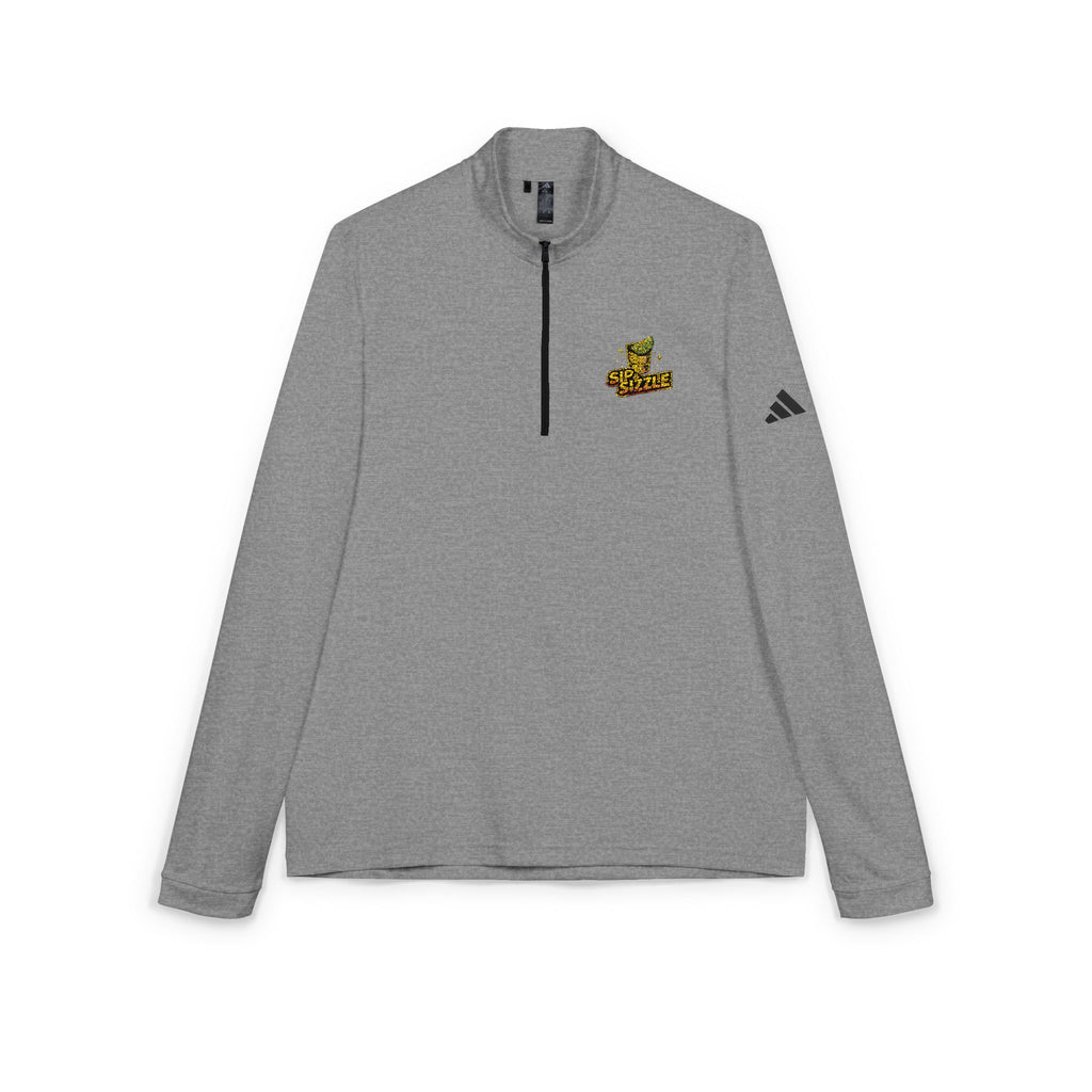 Embroidered Cheetah Patch Quarter-Zip Pullover