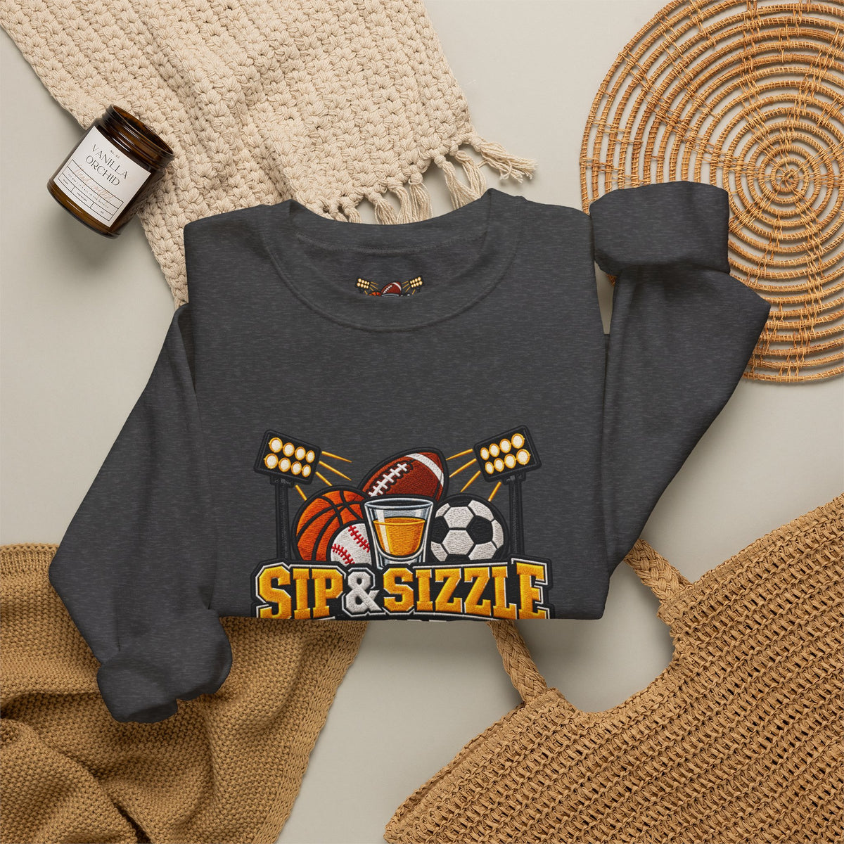 Sip & Sizzle Sports Crewneck Sweatshirt