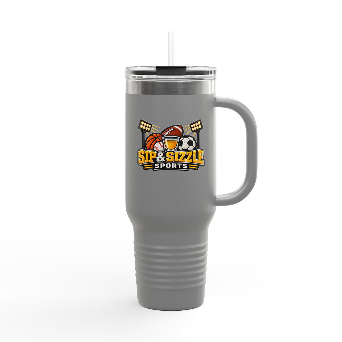 Sports Logo 40oz Insulated Travel Mug - 'Sip & Sizzle' Cold/Hot Tumbler