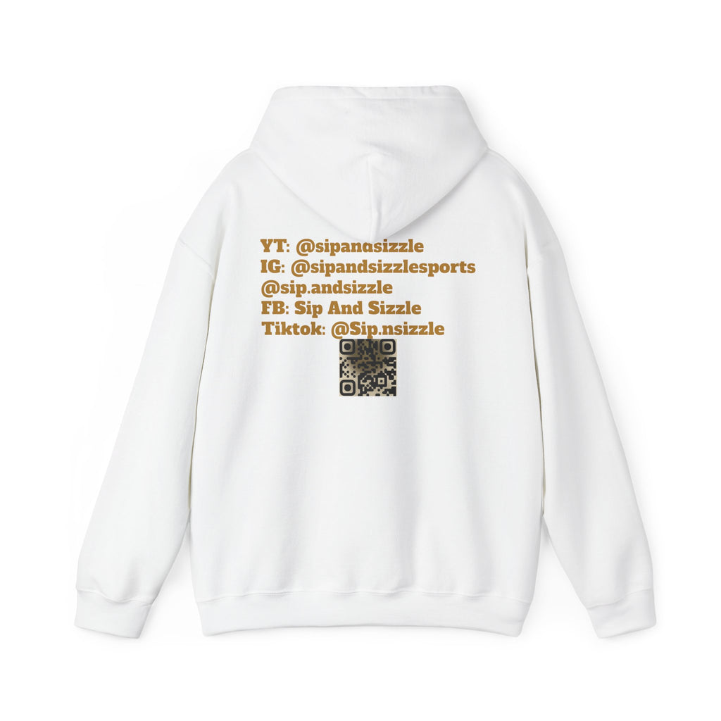Copy of Sip & Sizzle Sports Hoodie — Sports Podcast Logo Pullover