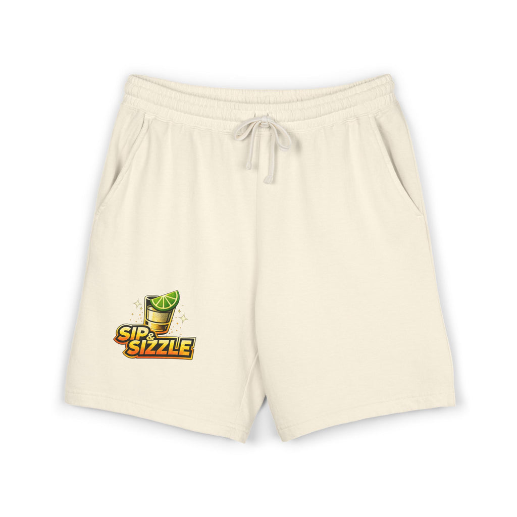 Sip & Sizzle Graphic Sweat Shorts — Lime Cocktail Lounge Casual Shorts