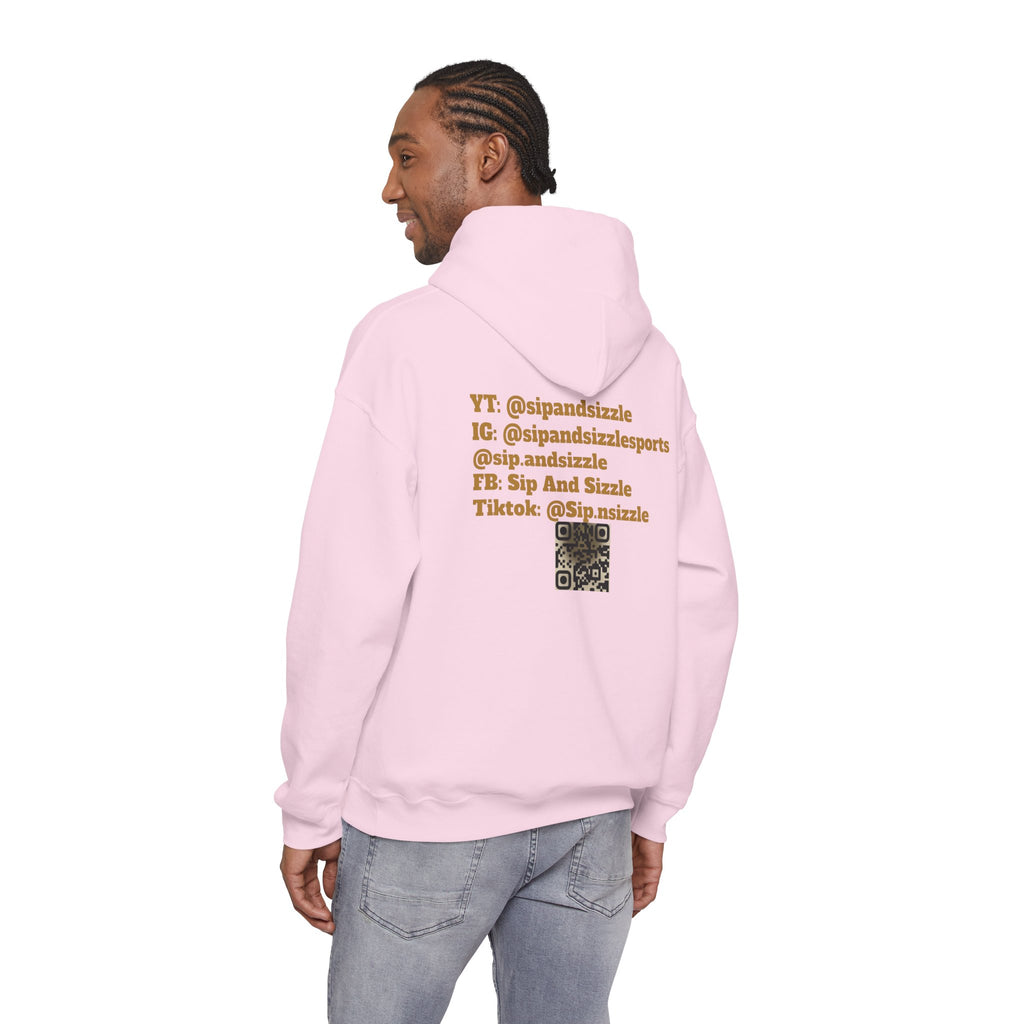 Copy of Sip & Sizzle Sports Hoodie — Sports Podcast Logo Pullover