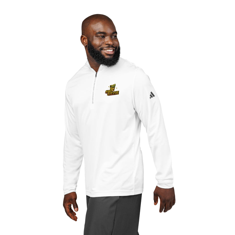 Embroidered Cheetah Patch Quarter-Zip Pullover