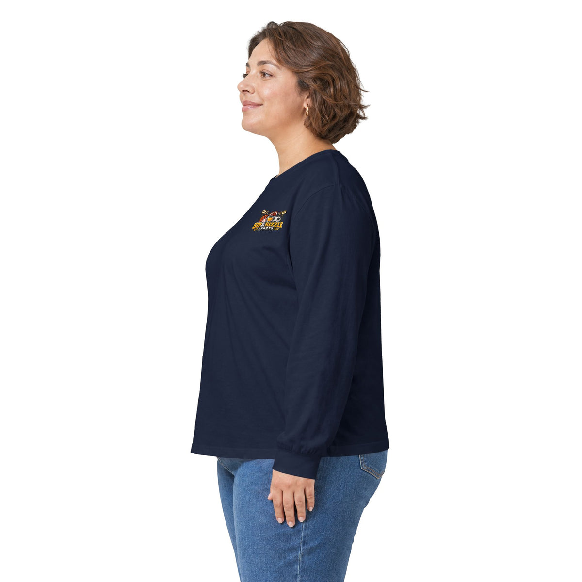 Long Sleeve Tee — 'Sea Squirrel' Beach Cartoon Graphic