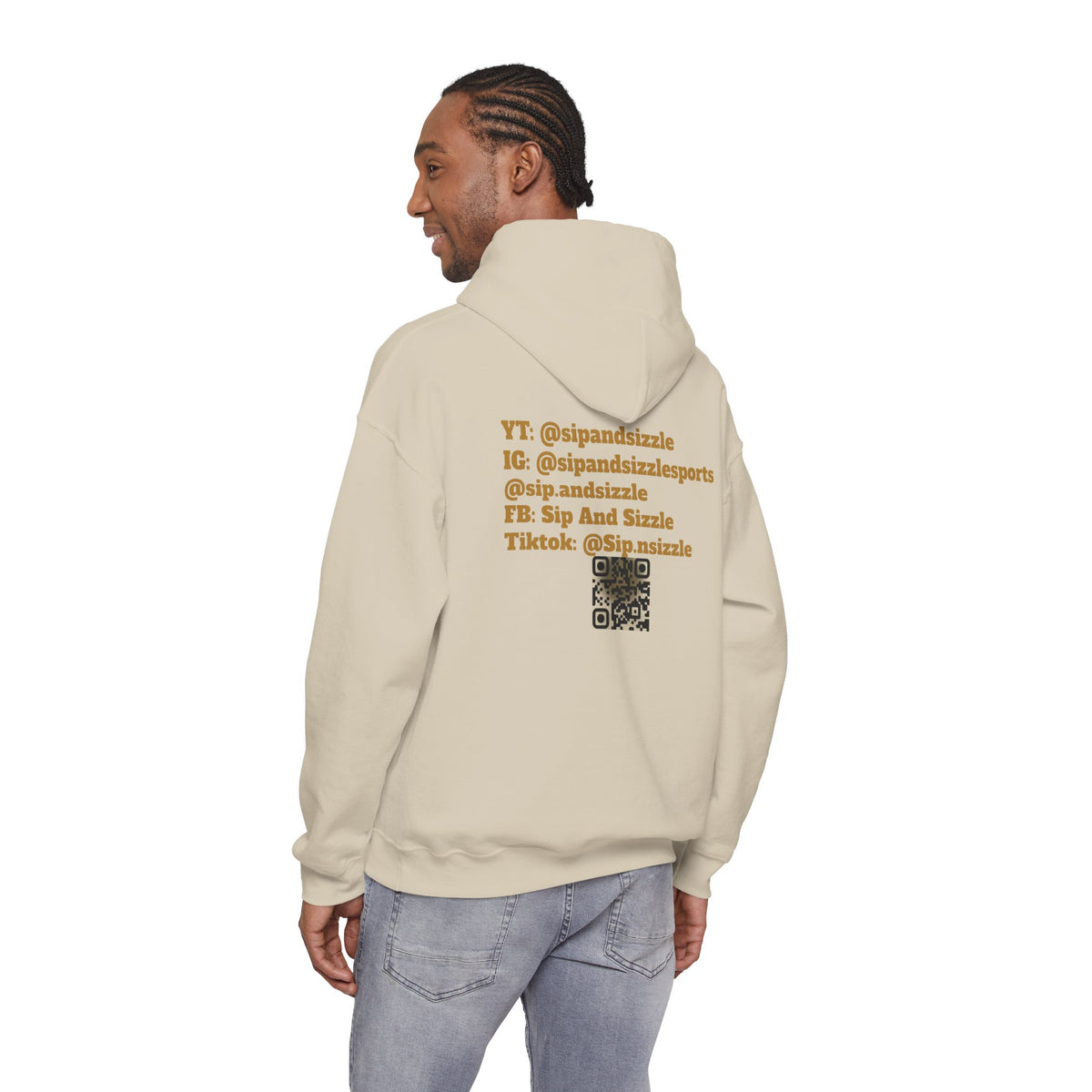 Copy of Sip & Sizzle Sports Hoodie — Sports Podcast Logo Pullover