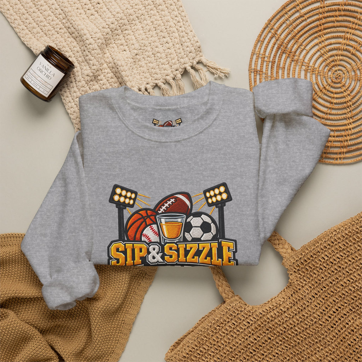 Sip & Sizzle Sports Crewneck Sweatshirt