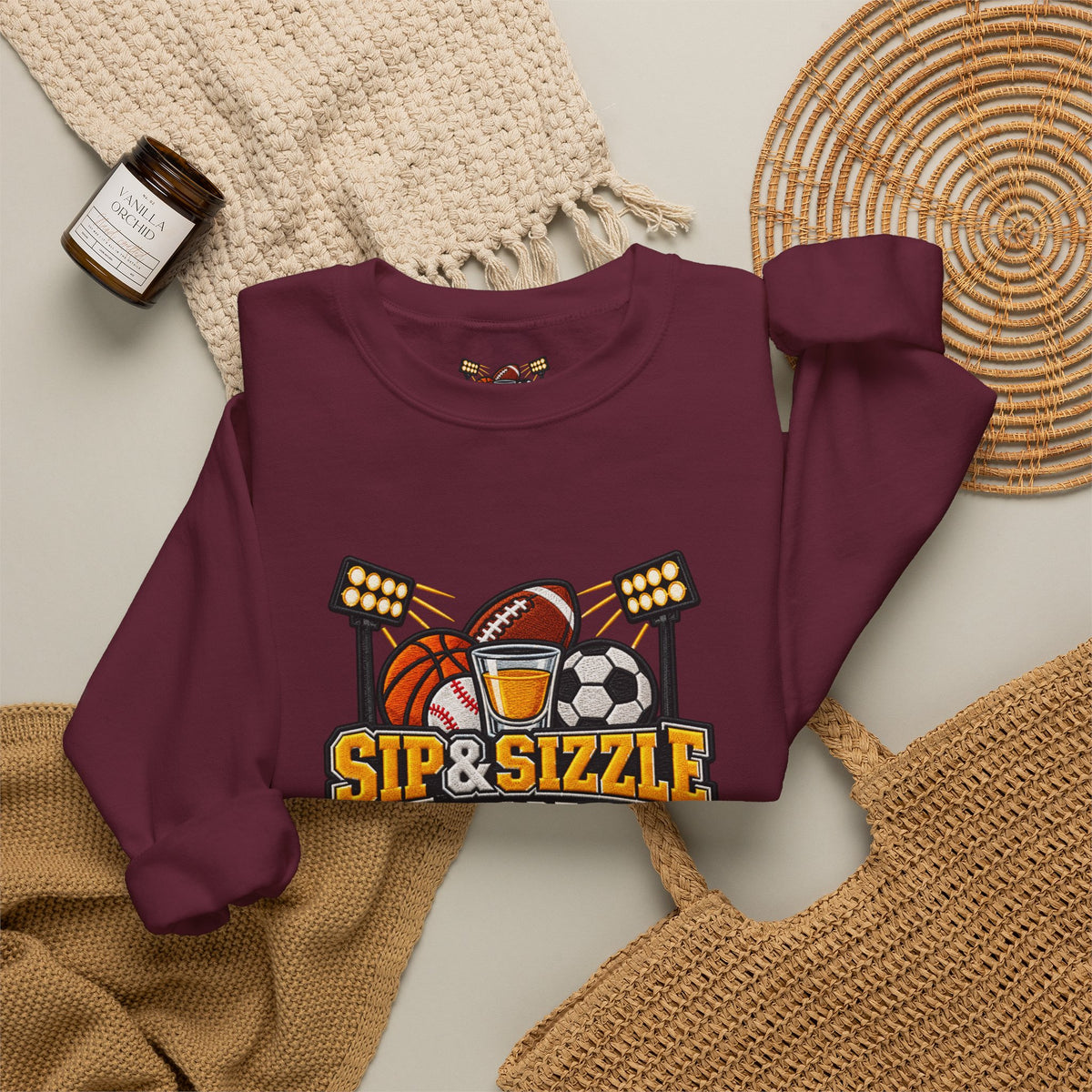Sip & Sizzle Sports Crewneck Sweatshirt