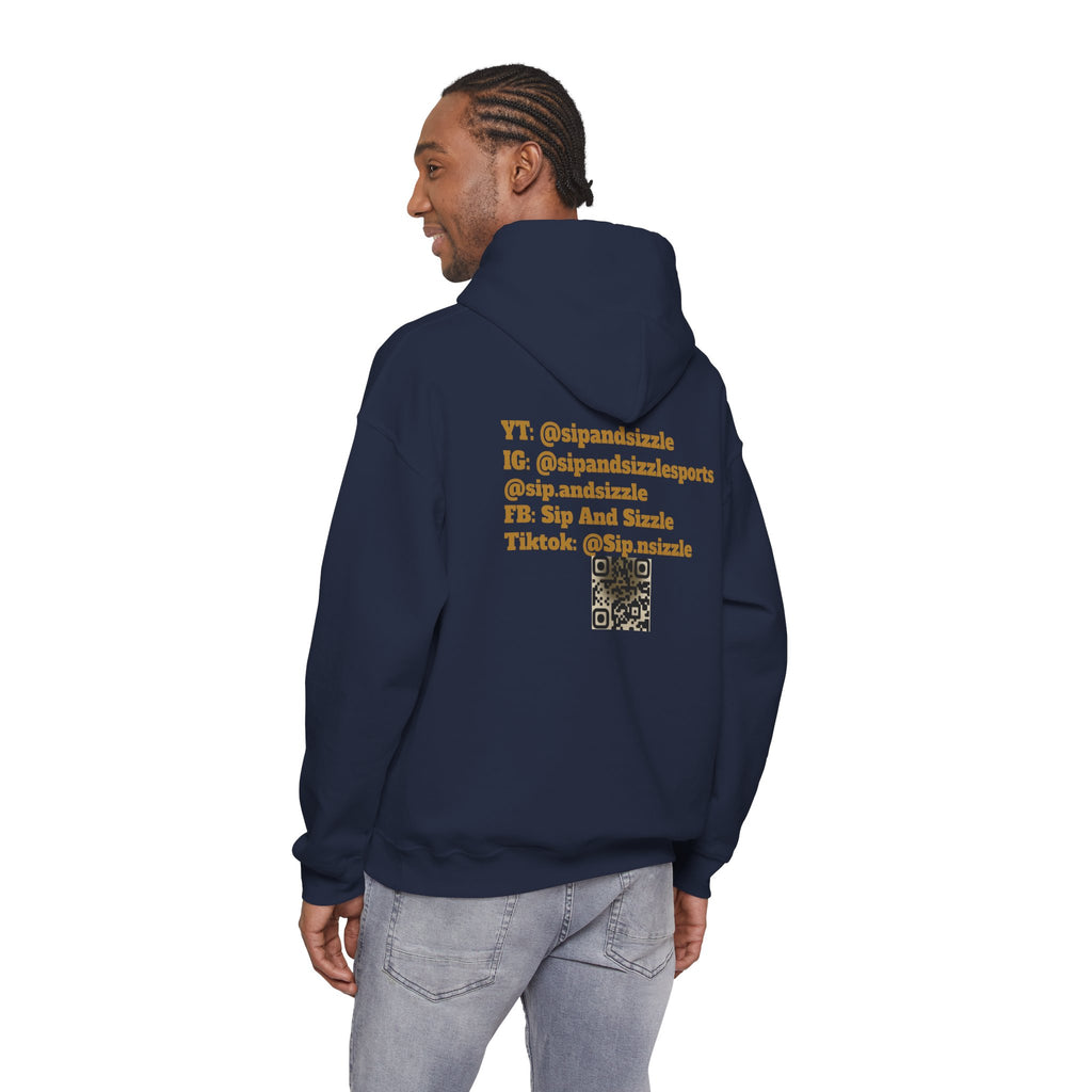 Copy of Sip & Sizzle Sports Hoodie — Sports Podcast Logo Pullover