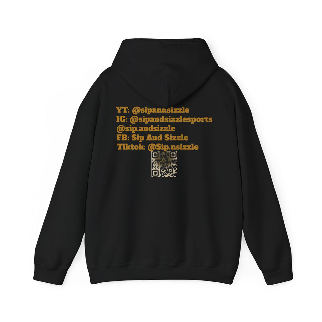 Copy of Sip & Sizzle Sports Hoodie — Sports Podcast Logo Pullover