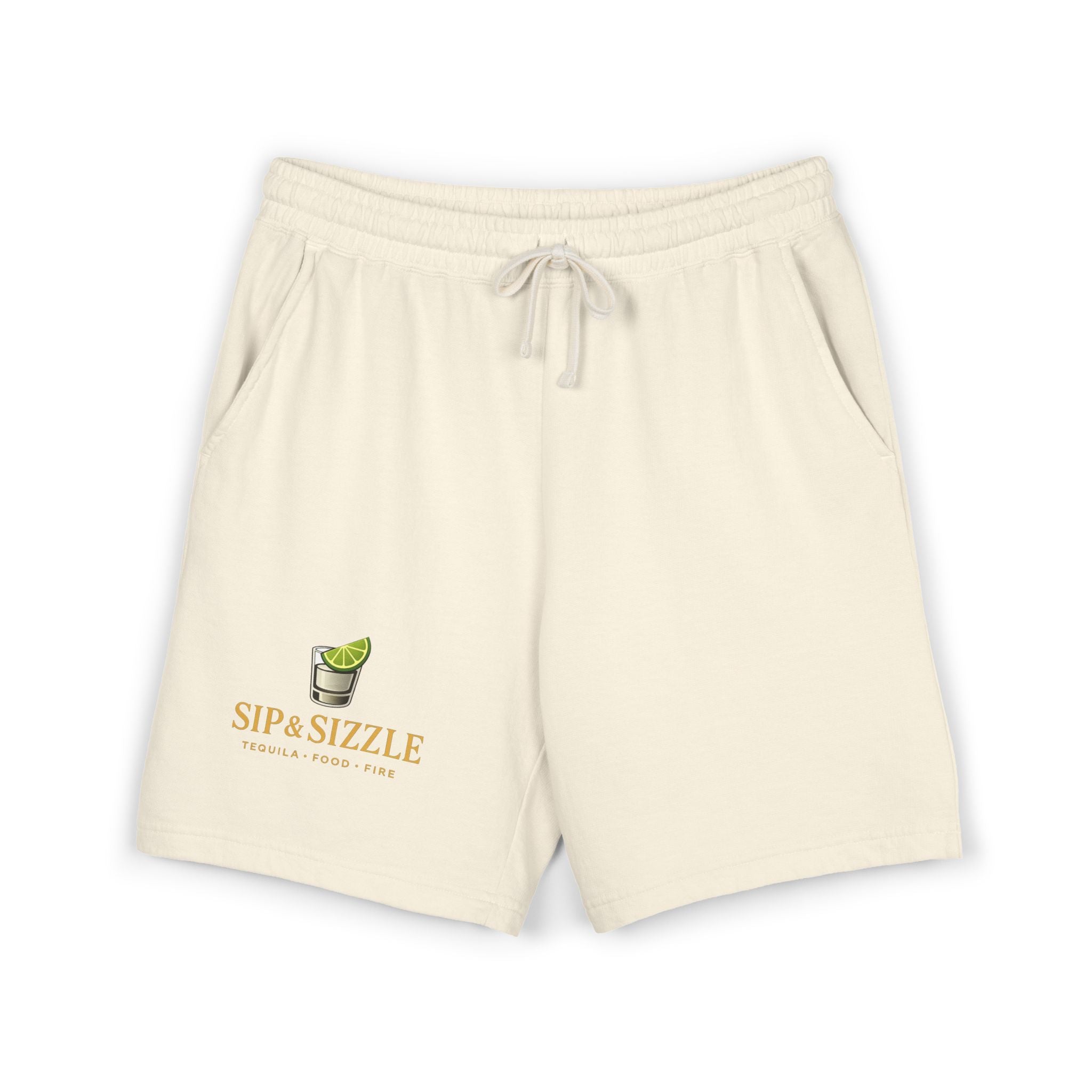 Sip & Sizzle Cotton Fleece Sweatshorts — Tropical Lime Logo Lounge Shorts