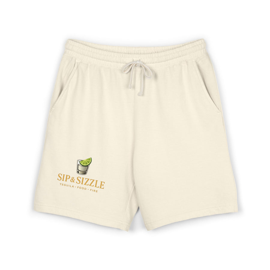 Sip & Sizzle Cotton Fleece Sweatshorts — Tropical Lime Logo Lounge Shorts