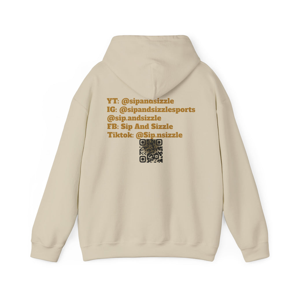 Copy of Sip & Sizzle Sports Hoodie — Sports Podcast Logo Pullover