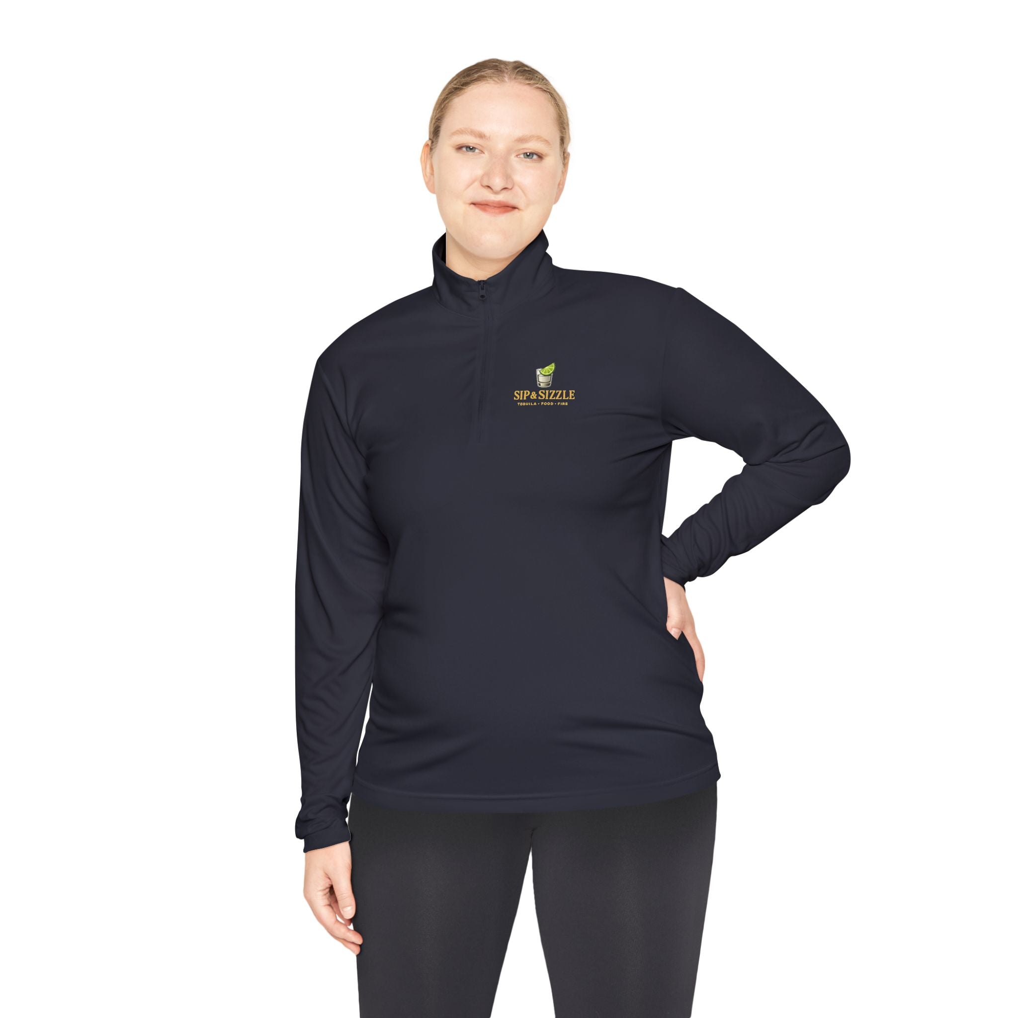 Quarter-Zip Pullover — "Sip & Sizzle" Avocado Bar Logo
