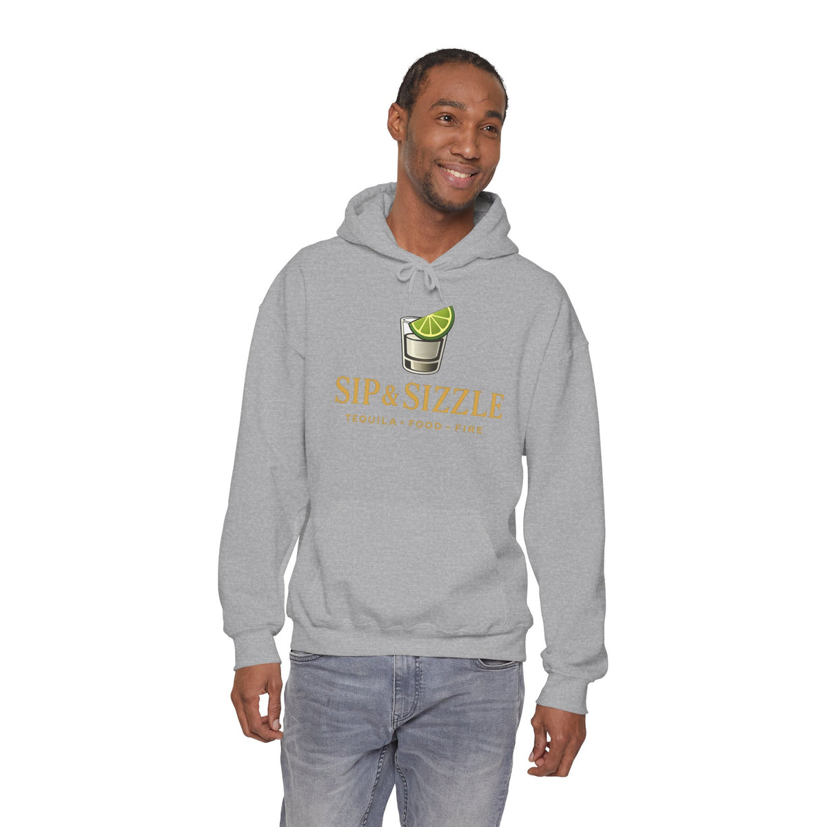 Sip & Sizzle Hoodie — Tequila Lime Shot Graphic Pullover