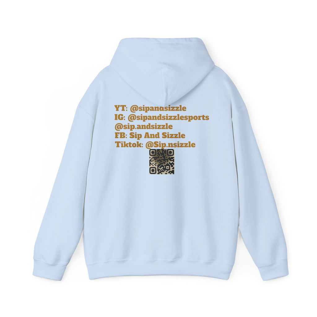Copy of Sip & Sizzle Sports Hoodie — Sports Podcast Logo Pullover