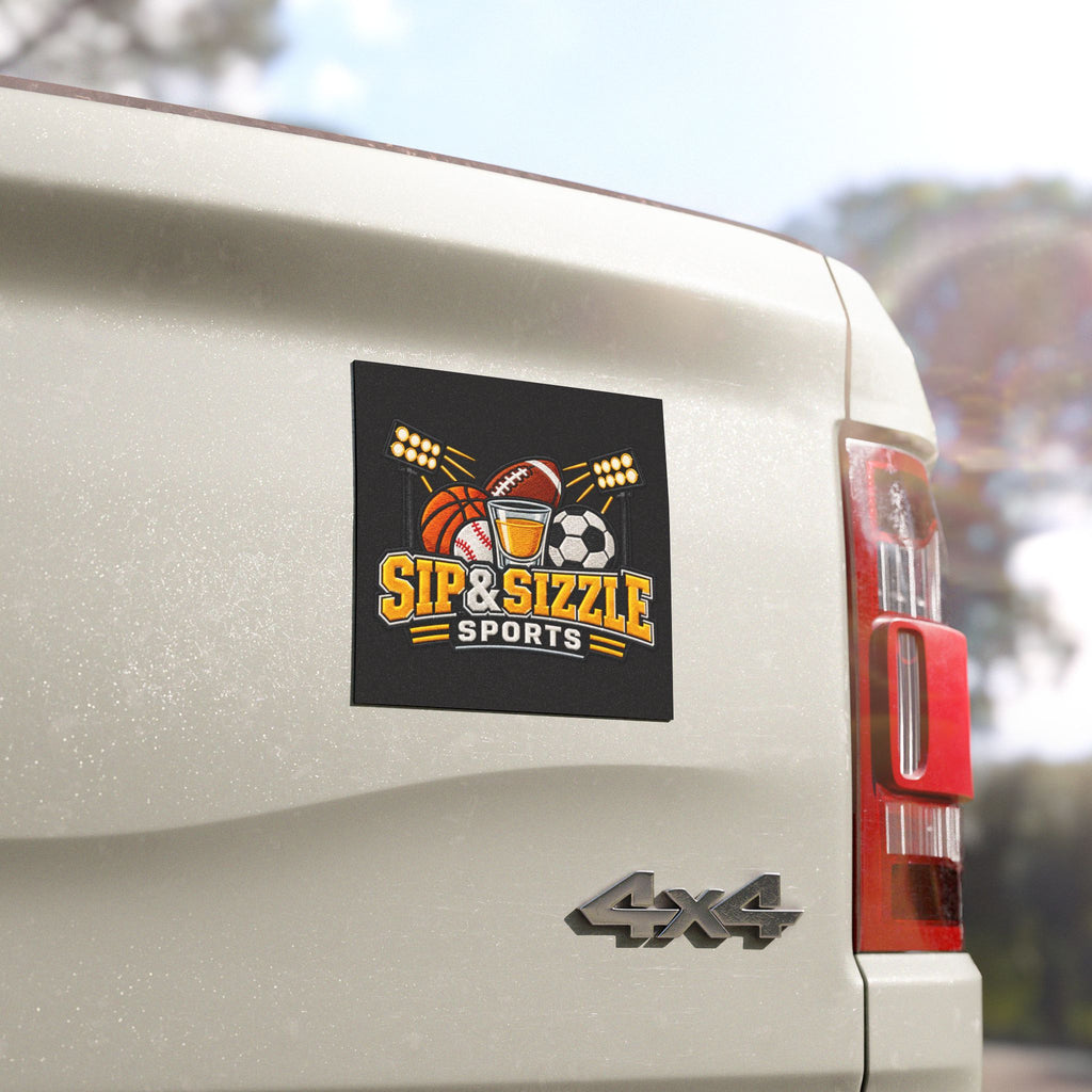 Car Magnet — "Sip & Sizzle Sports" Logo