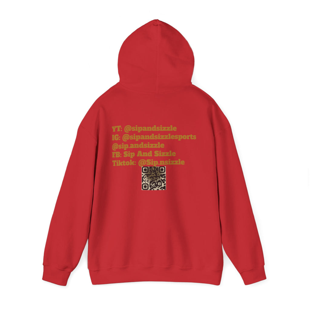 Copy of Sip & Sizzle Sports Hoodie — Sports Podcast Logo Pullover