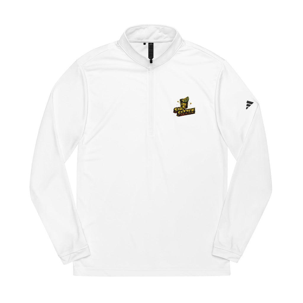 Embroidered Cheetah Patch Quarter-Zip Pullover