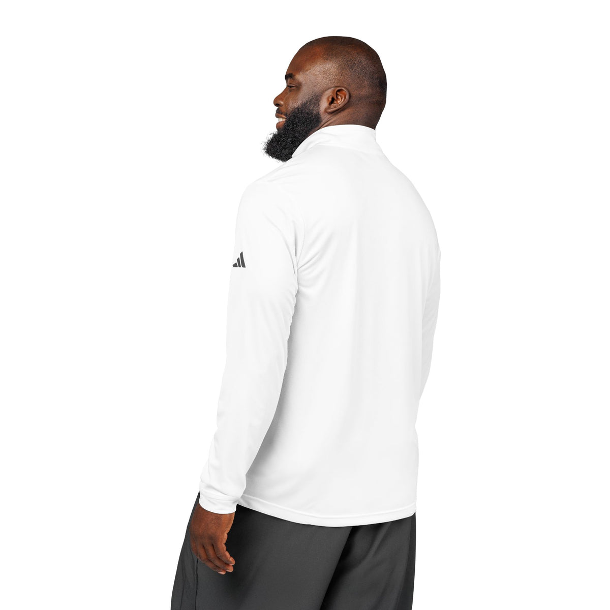 Embroidered Cheetah Patch Quarter-Zip Pullover