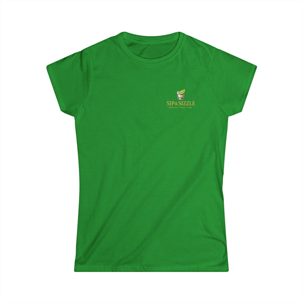 Women's Tee — "Sip & Savor" Mini Coffee Cup Graphic