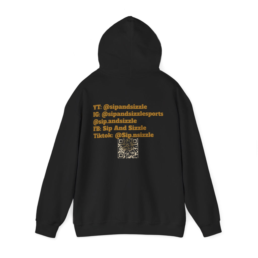 Copy of Sip & Sizzle Sports Hoodie — Sports Podcast Logo Pullover