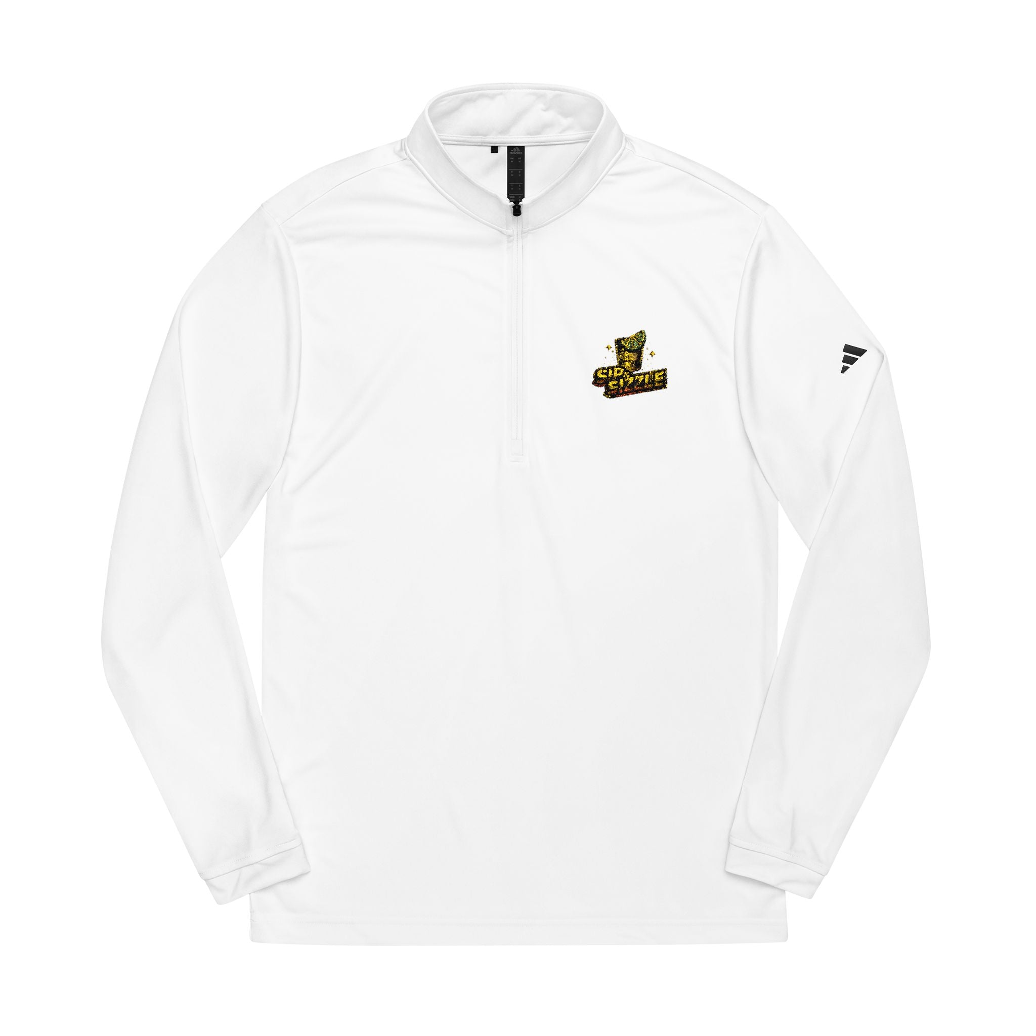 Embroidered Cheetah Patch Quarter-Zip Pullover